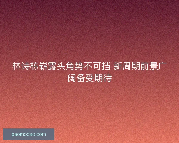 林诗栋崭露头角势不可挡 新周期前景广阔备受期待